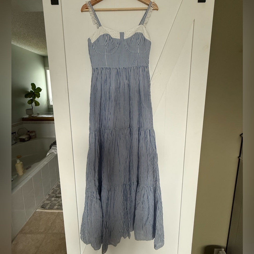Lilly Pulitzer Striped Blue Maxi Dress size 2